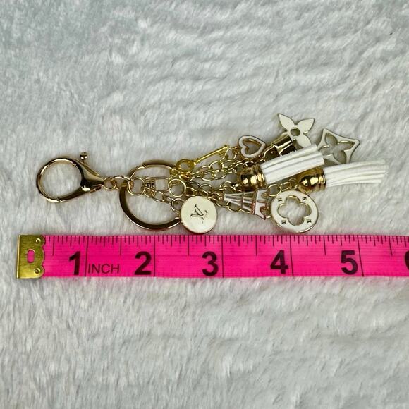 Handbag charm or keychain upcycled fashion charms added. ALL NEW! Gift! - Picture 4 of 4
